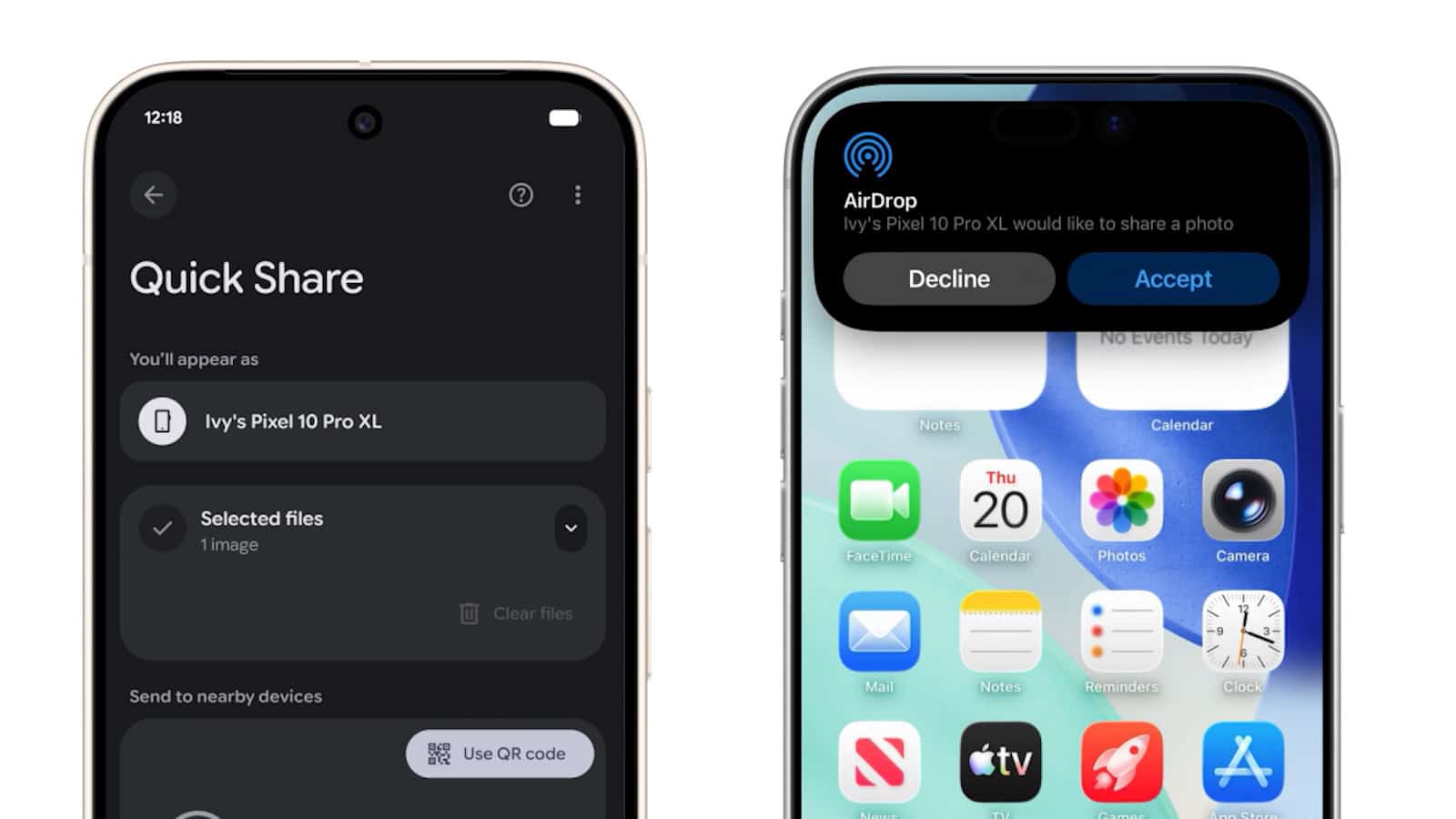 Samsung ve Apple cihazlar arasında AirDrop özelliği gelebilir.
